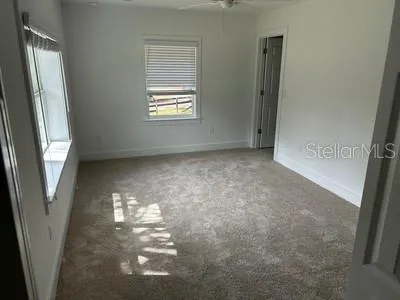 an empty room with a window