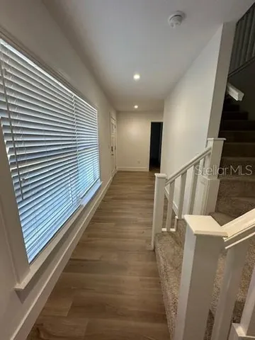 a view of stairs and an entryway