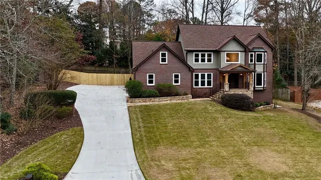 a front view of house with yard