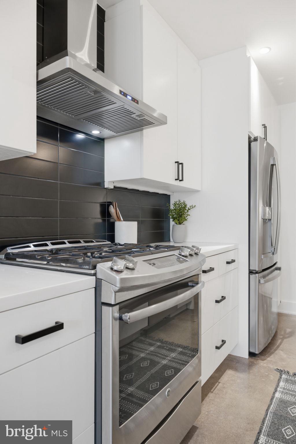 445 Ridge Street Northwest Washington, DC 20001 - Photo 11 of 39 Sleek modern kitchen with stainless steel.