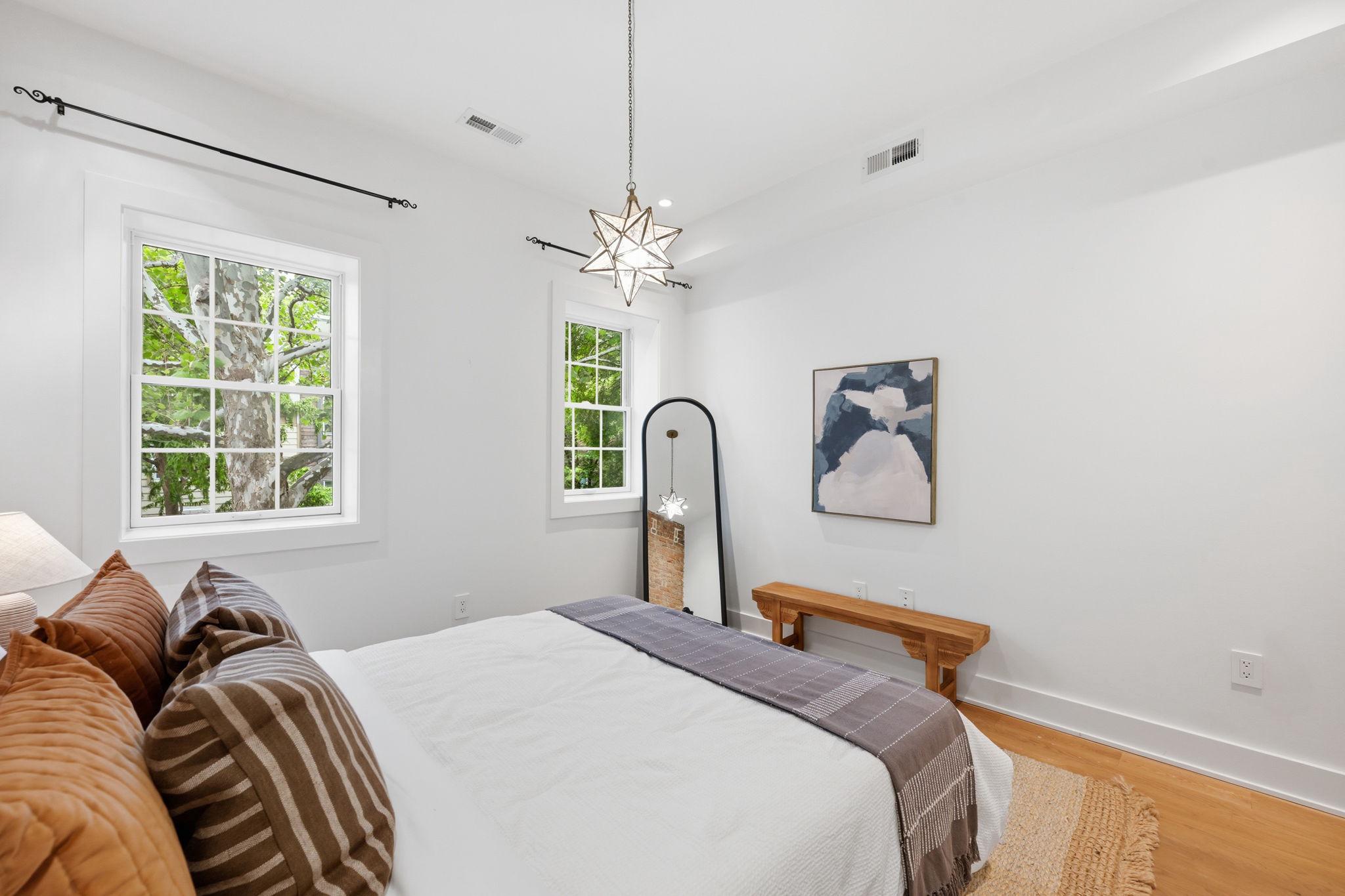 445 Ridge Street Northwest Washington, DC 20001 - Photo 22 of 39 Bright and airy modern bedroom retreat. Bedroom 1