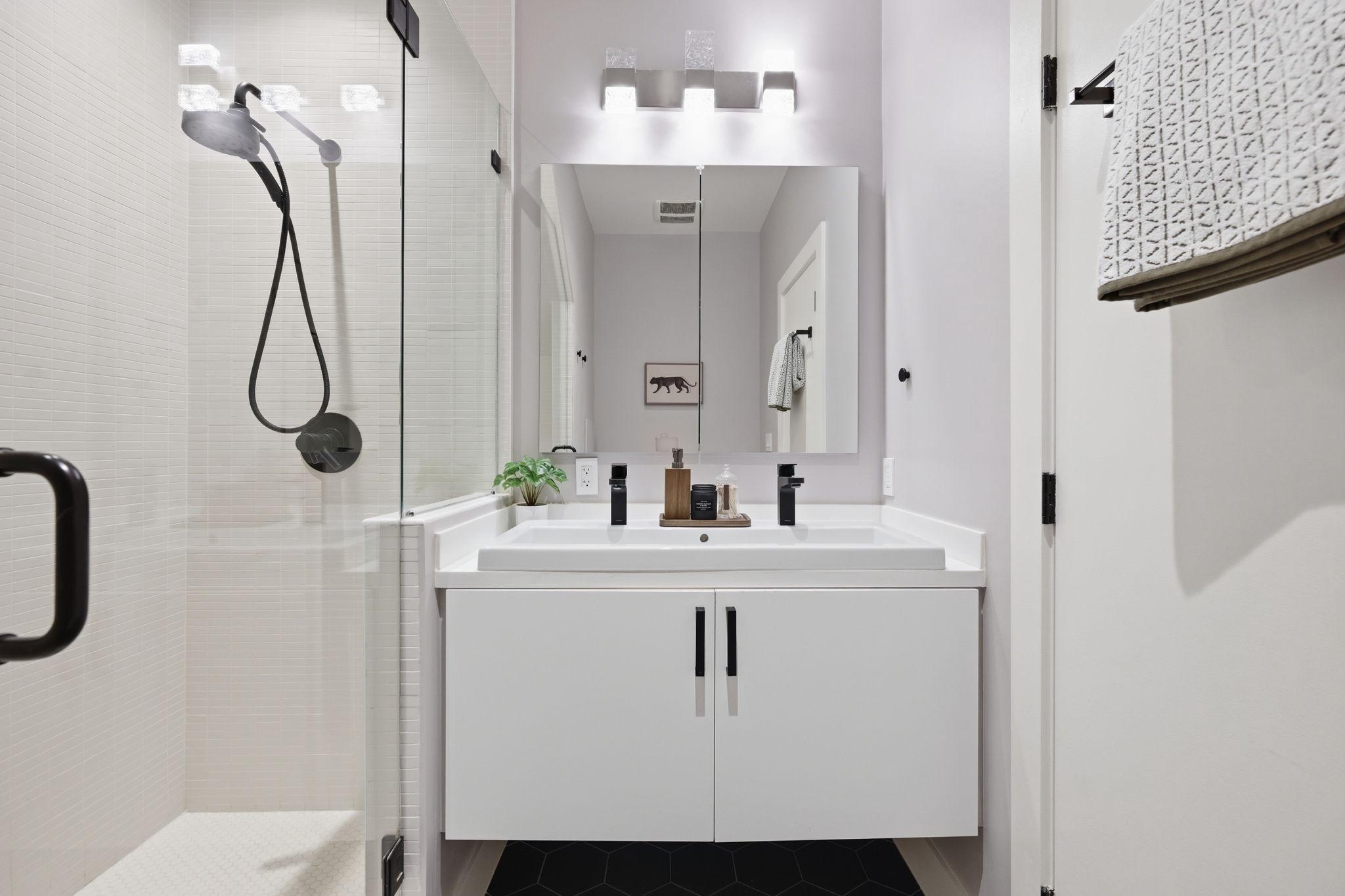 445 Ridge Street Northwest Washington, DC 20001 - Photo 33 of 39 Sleek modern bathroom.