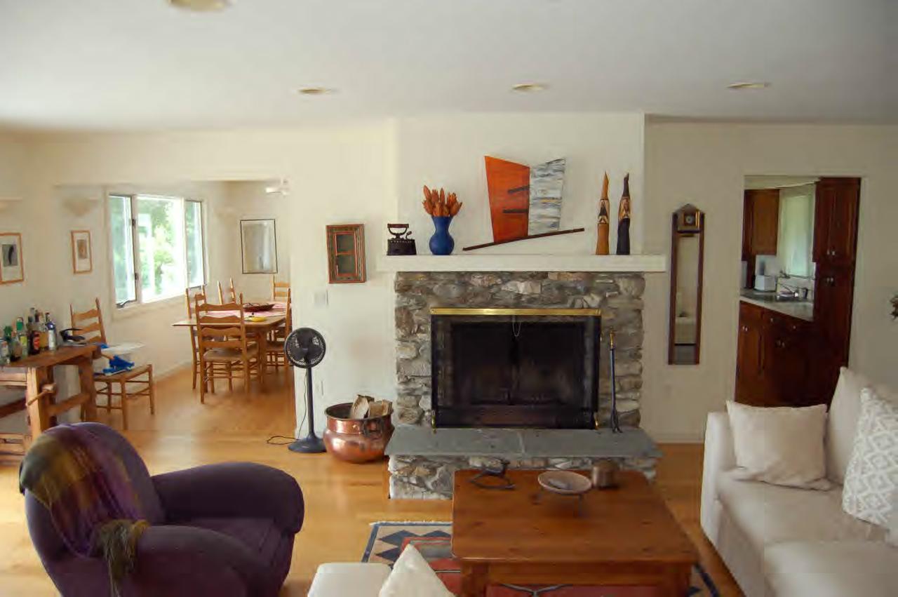 Living room fireplace