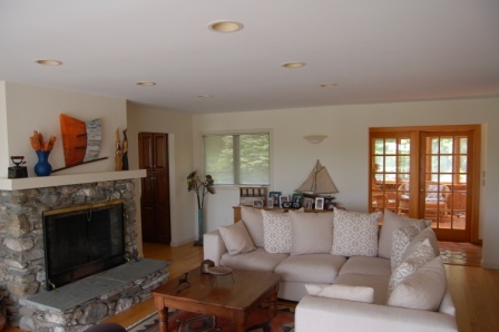 Living room facing sunroom
