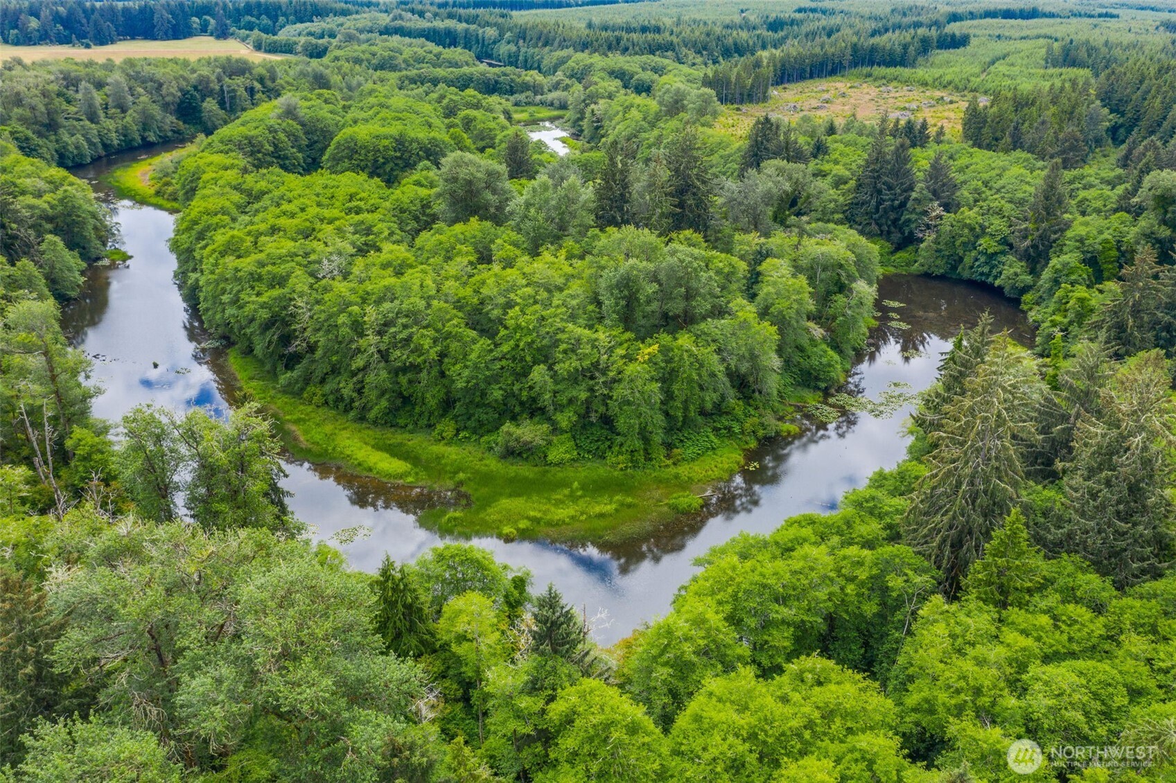 0 Ocean Beach Road Hoquiam, WA 98550 - Photo 9 of 16 an aerial view of residential house with outdoor space and trees all around