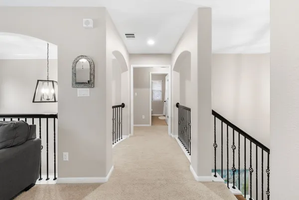 a view of a hallway with entryway