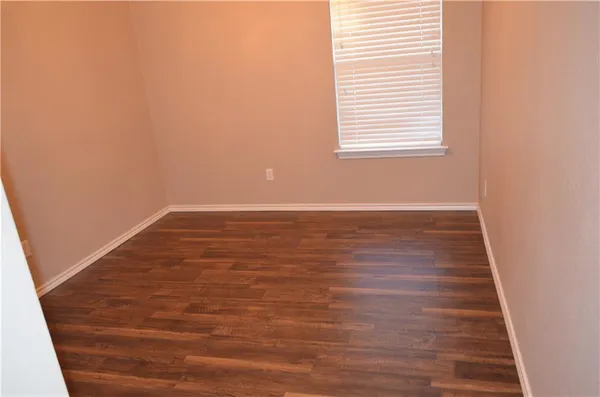 an empty room with closet