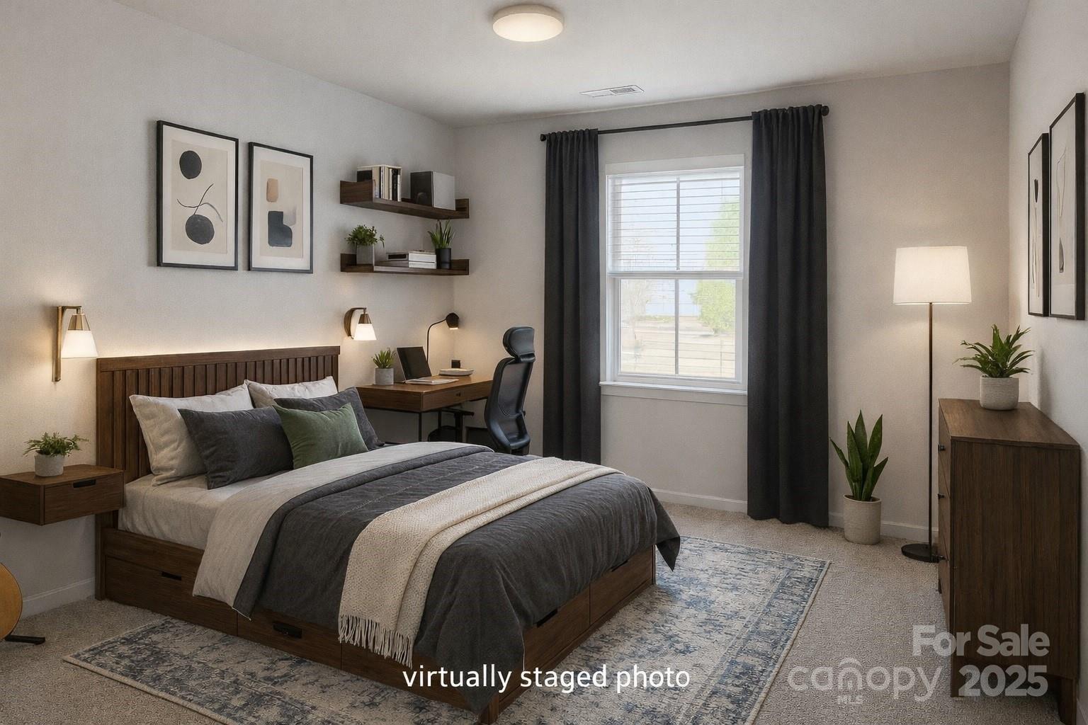 11044 Telegraph Road Northwest Concord, NC 28027 - Photo 20 of 25 a bedroom with a bed and a window