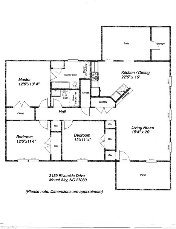 2139 Riverside Drive Mount Airy, NC 27030 - Photo 9 of 9 Floor Plan