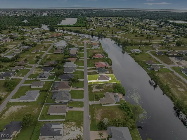 a view of a city with an ocean view