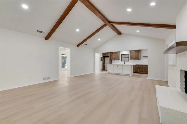 a view of a livingroom with a flat screen tv