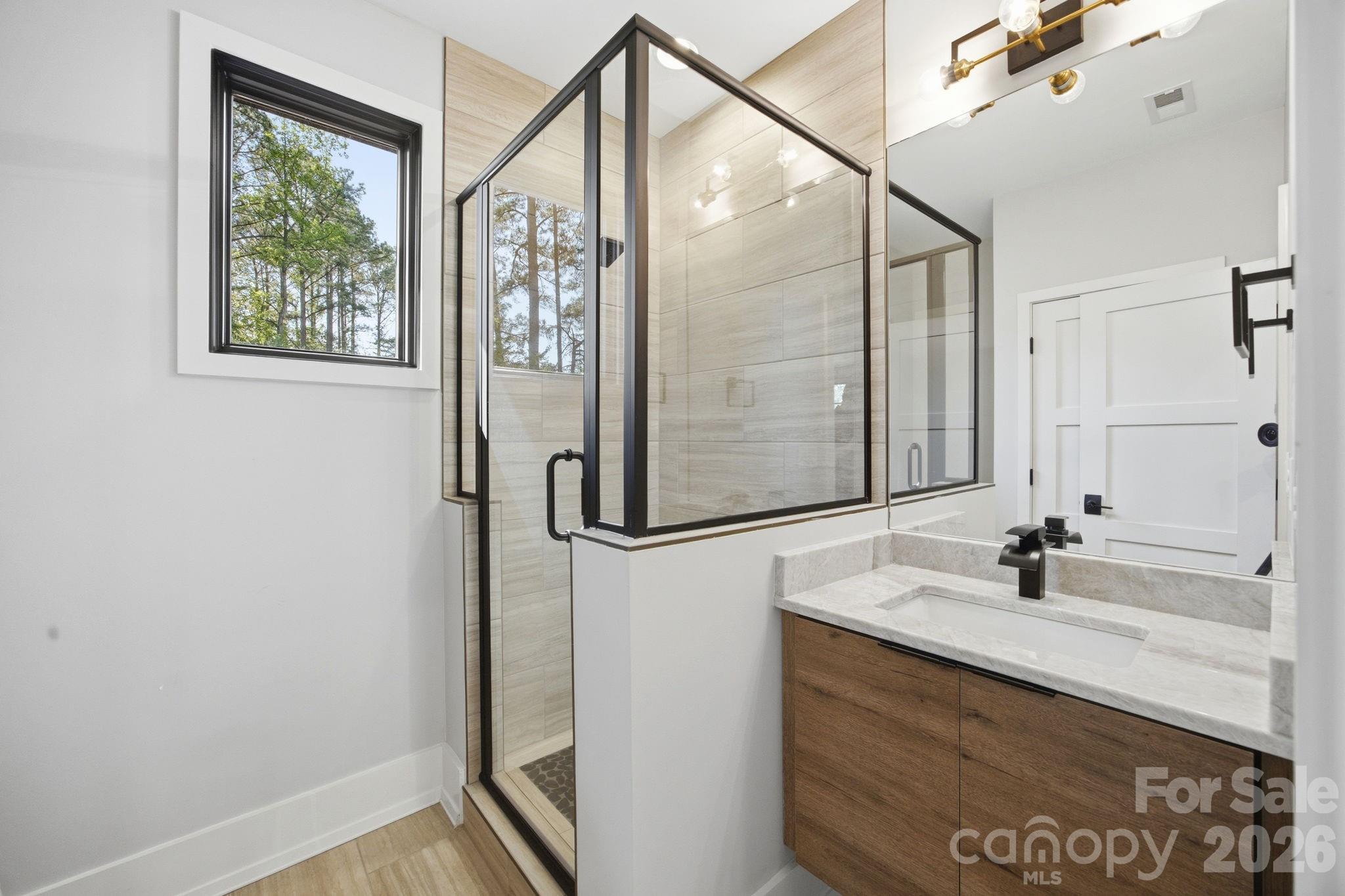 132 Binns Road Mooresville, NC 28117 - Photo 31 of 48 a bathroom with a sink and a mirror