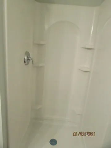 a close up of a shower