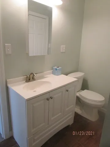 a bathroom with a sink and a toilet