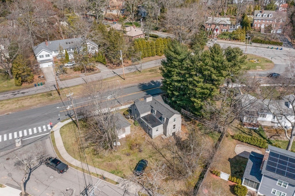 1298 Commonwealth Avenue Newton, MA 02468 - Photo 26 of 28 an aerial view of a house with a yard