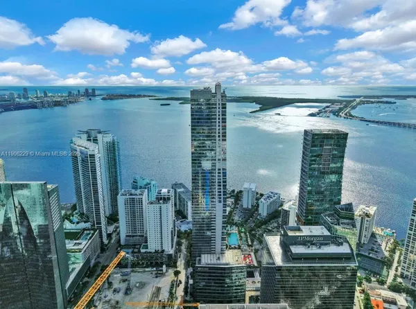 a view of a city with tall buildings