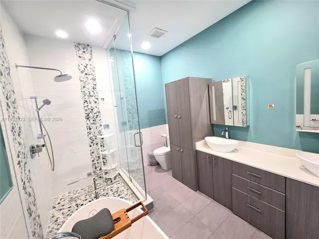 a close view of closet