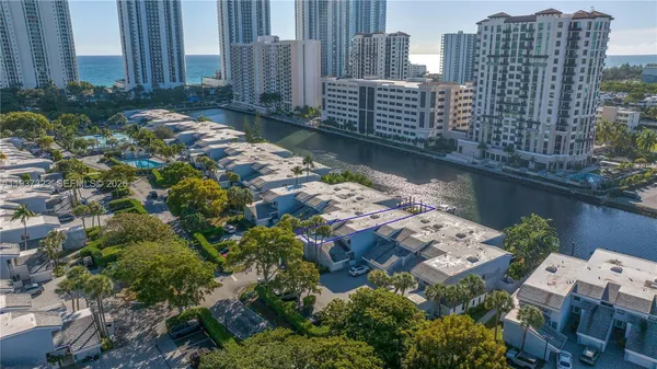an aerial view of multiple house