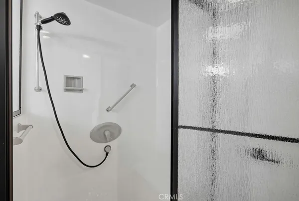 a view of an entryway with garden