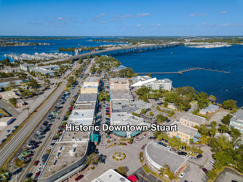47 Southwest Osceola Street, Unit 206 Stuart, FL 34994 - Photo 46 of 47 an aerial view of a city