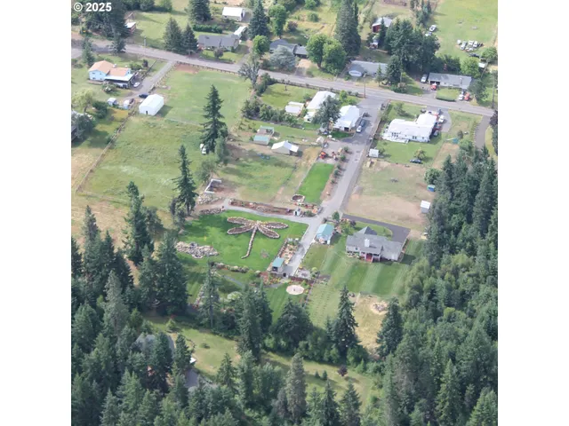 a view of a golf course with a garden
