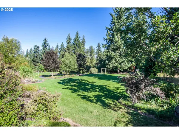 a view of yard with green space