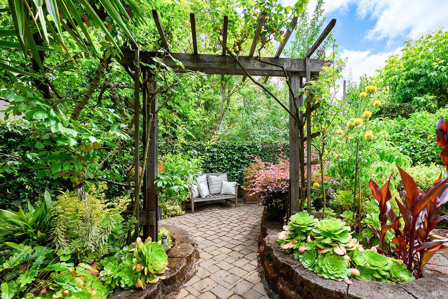 38 Maybeck Street Novato, CA 94949 - Photo 12 of 47 a view of a garden with large trees