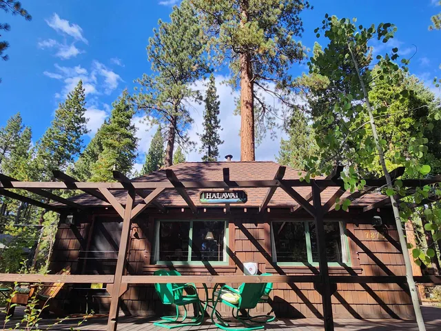 a view of balcony with wooden floor
