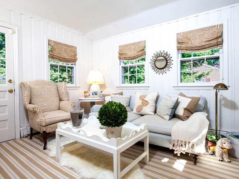 15 Abbey Road Darien, CT 06820 - Photo 3 of 18 a living room with furniture and a large window