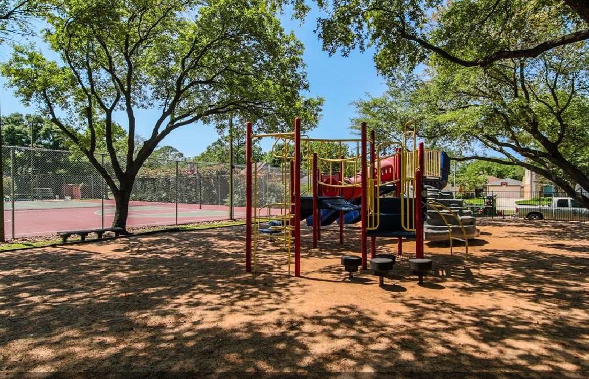 11423 Wickersham Lane Houston, TX 77077 - Photo 34 of 39 a view of street with trees and sign board