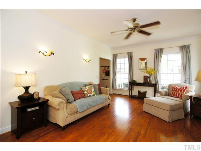 6 Kilary Drive Durham, NC 27713 - Photo 4 of 25 a living room with furniture and a wooden floor