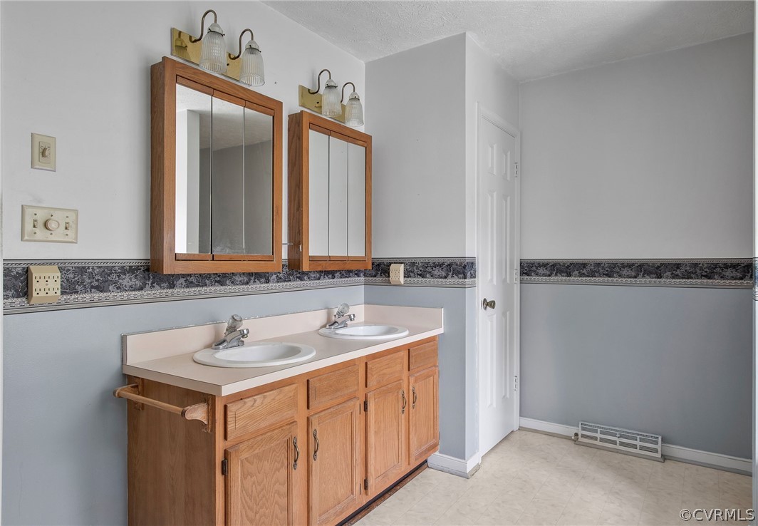 3800 Bailey Farm Road Moseley, VA 23120 - Photo 14 of 48 a bathroom with a sink and a mirror