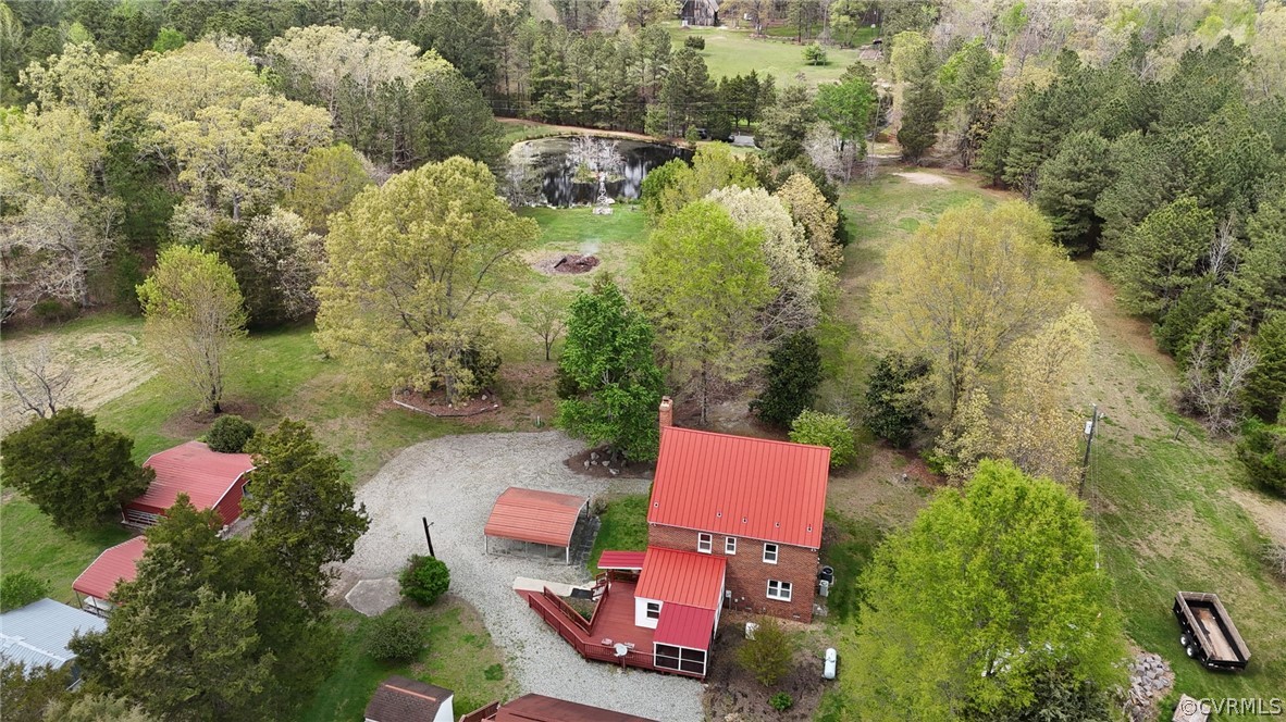 3800 Bailey Farm Road Moseley, VA 23120 - Photo 28 of 48 an aerial view of residential house with outdoor space and trees all around