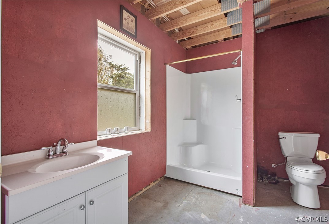 3800 Bailey Farm Road Moseley, VA 23120 - Photo 32 of 48 a bathroom with a sink toilet and shower