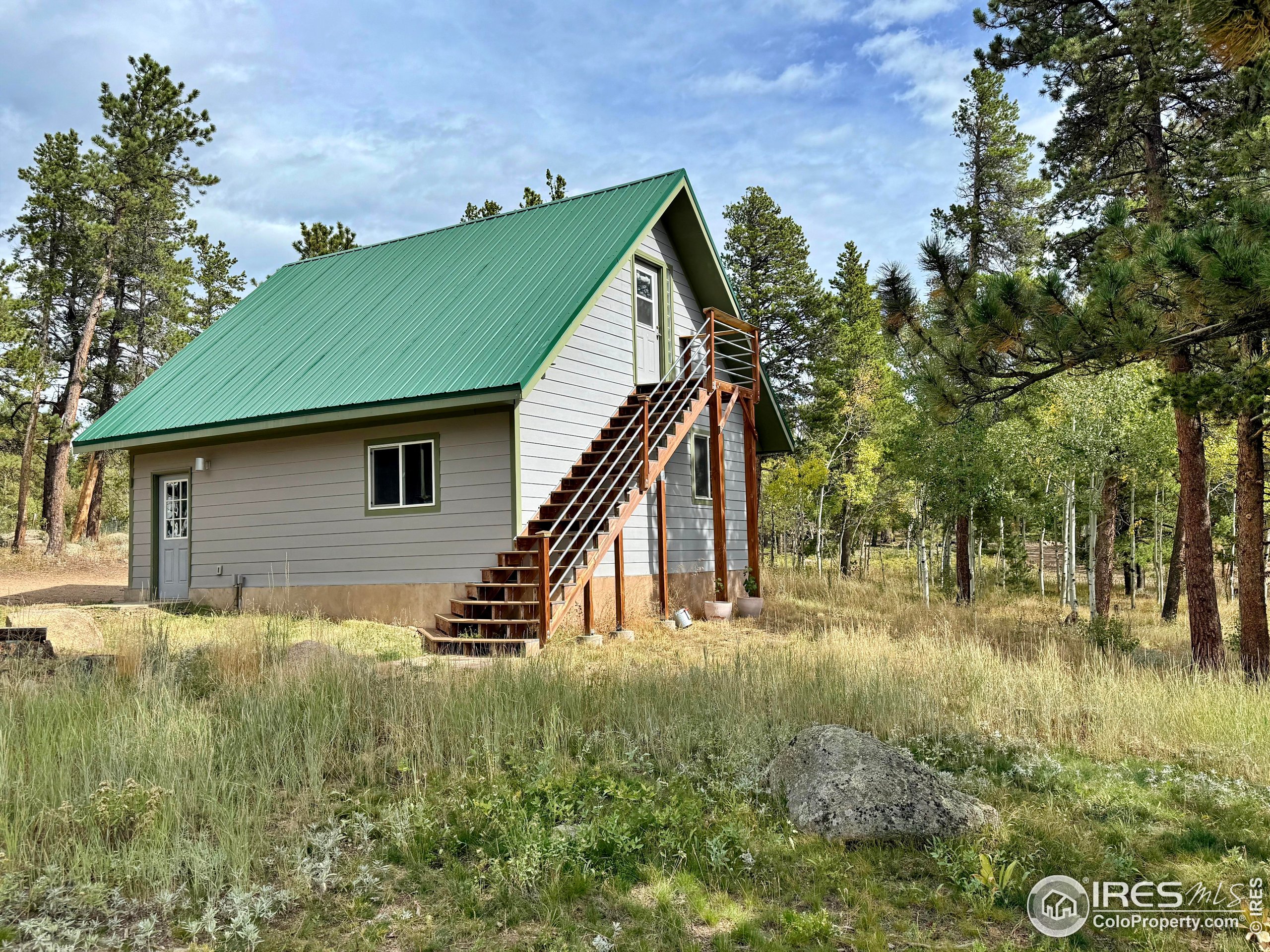84 Ranch Road Ward, CO 80481 - Photo 23 of 45 a backyard of a house with lots of green space