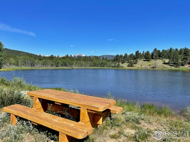 a view of a lake and mountain