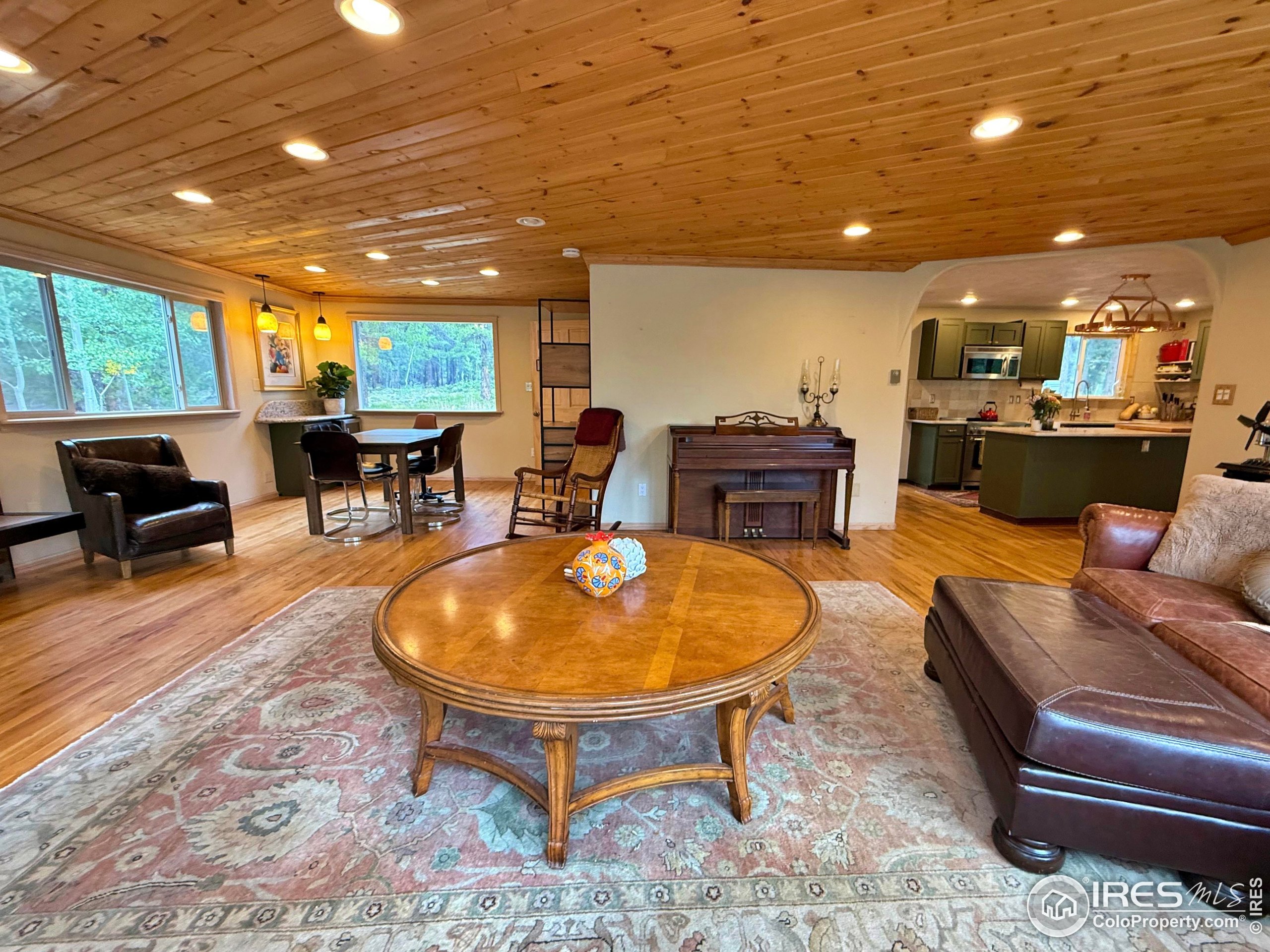 84 Ranch Road Ward, CO 80481 - Photo 10 of 45 a living room with furniture and a flat screen tv