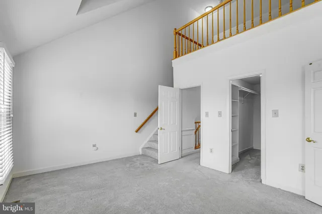 a view of hallway with stairs