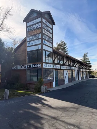 a view of a building with a street