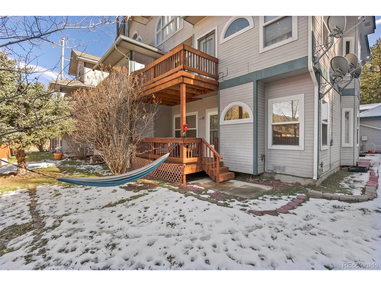5720 Co Road, Unit 101A Bailey, CO 80421 - Photo 28 of 46 Back porch. Unit is the bottom right.