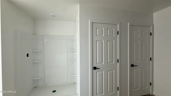 a view of a swimming pool with a lake view