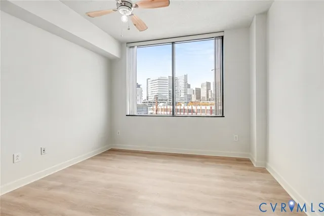 an empty room with a window