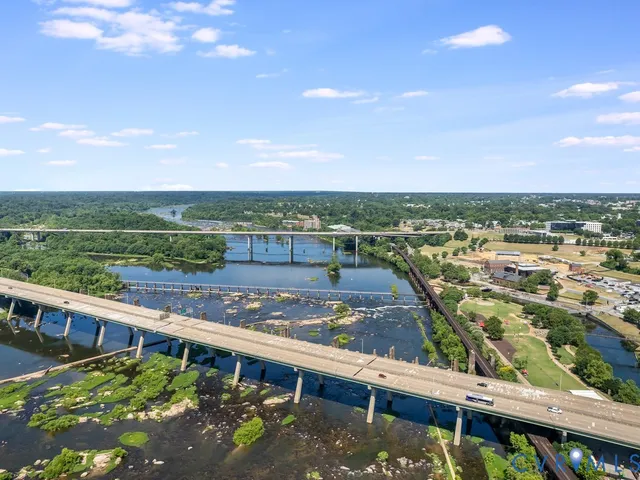 a view of city from a balcony