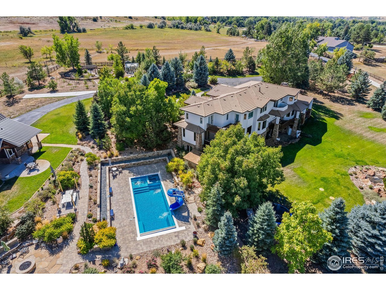 8001 Fairview Road Boulder, CO 80303 - Photo 2 of 49 an aerial view of a house with garden space and outdoor space