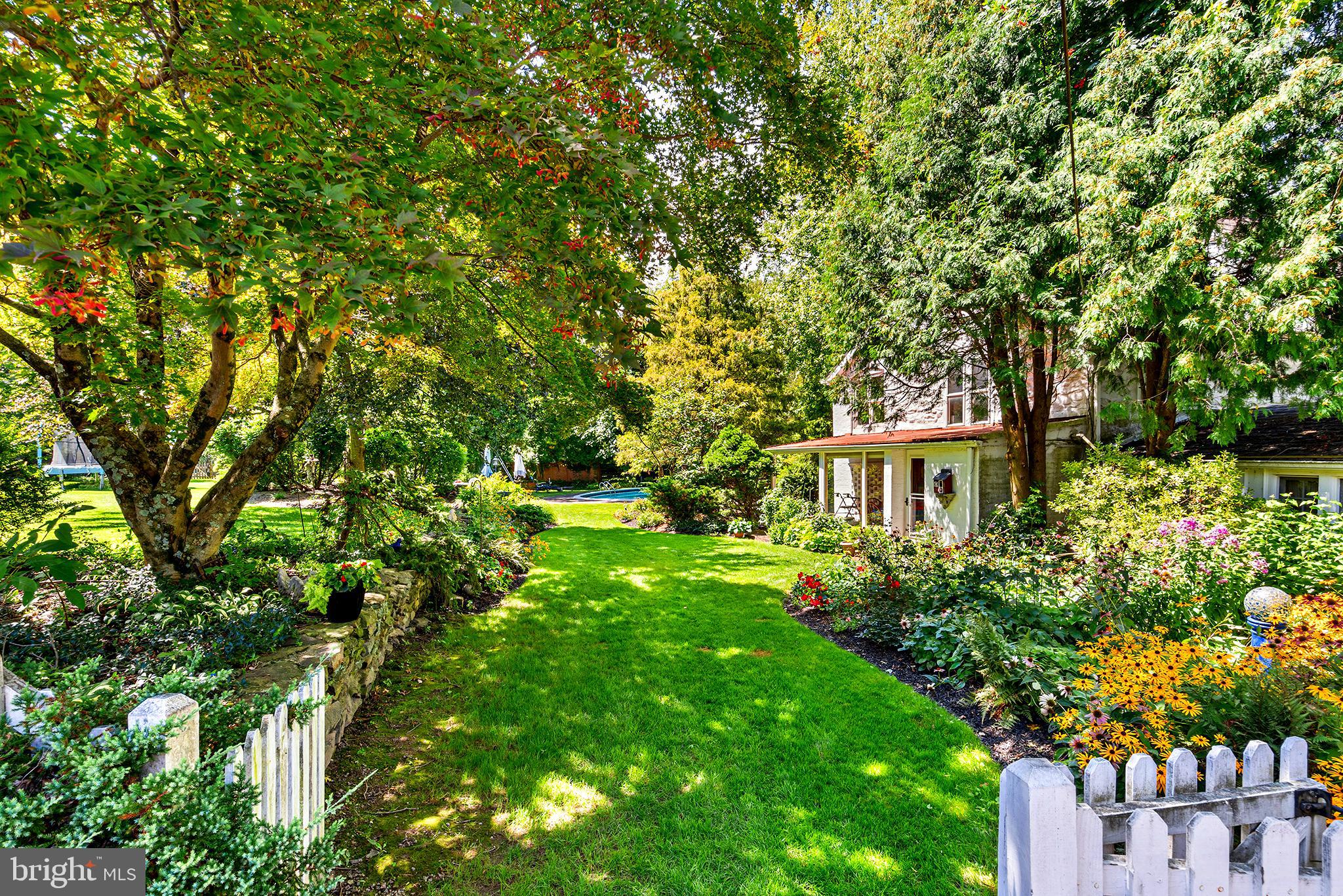 1401 Three Mile Run Road Perkasie, PA 18944 - Photo 8 of 58 Garden Path Leading Towards the In-Ground Pool