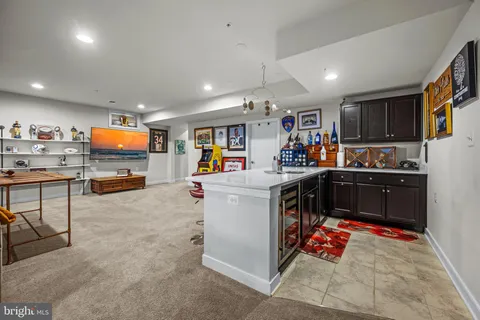 a bedroom with a bed and walk in closet