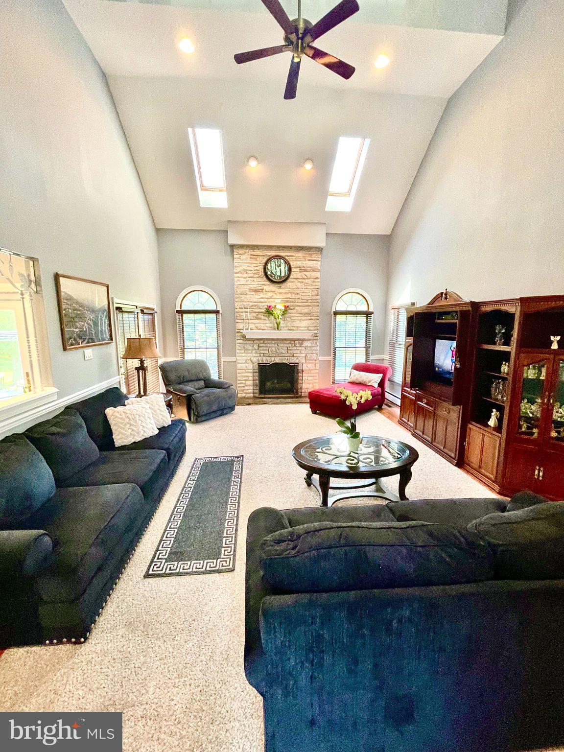 1830 Buck Road Feasterville-Trevose, PA 19053 - Photo 13 of 47 2-story Living Room with Skylights