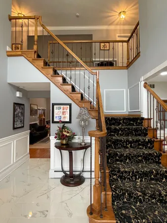 a view of entryway livingroom and hall