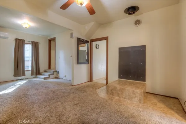 a view of hallway with washer and dryer