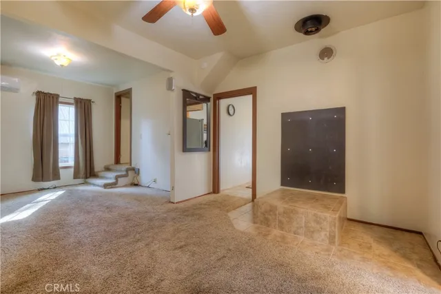 a view of hallway with washer and dryer